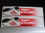 2x ruit sticker adidas logo joggers do it in running shoes, Verzenden, Zo goed als nieuw, Merk