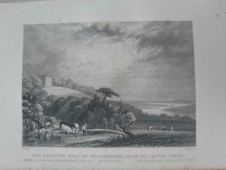 021 / Rhereroord in De Steeg te Velp Staalgravure uit 1835, Antiek en Kunst, Kunst | Etsen en Gravures, Ophalen of Verzenden