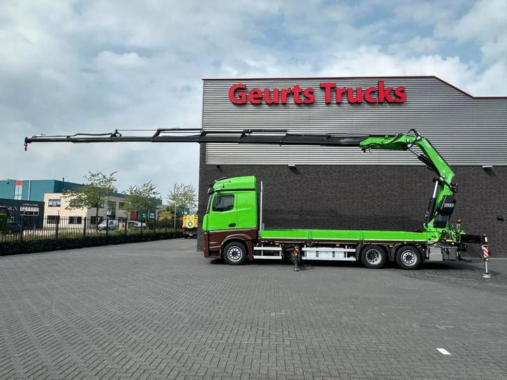 Mercedes-Benz Actros 2545 6X2 OPENLAADBAK MET FASSI F545RA.2, Auto's, Vrachtwagens, Bedrijf, ABS, Achteruitrijcamera, Airconditioning