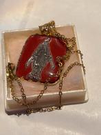 Goudkleurige Maria Hanger met Ketting - Jaren 50, Ophalen of Verzenden, Zo goed als nieuw, Goud, Overige materialen