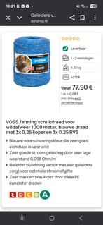 Blauw afrastering draad 1000m.