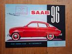 SAAB 96 brochure - 1960, Ophalen of Verzenden, Gelezen, Overige merken