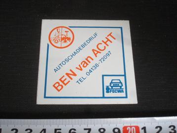sticker Sint Oedenrode BAN van ACHT Autoschadebedrijf  beschikbaar voor biedingen