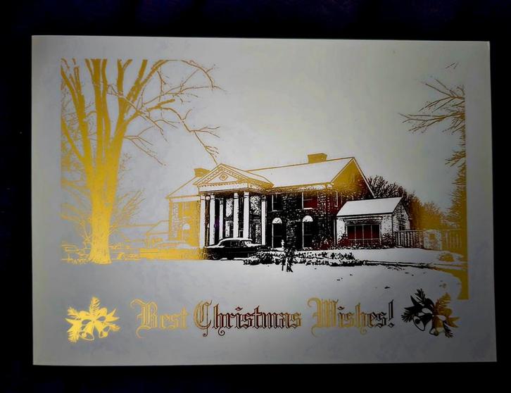 Elvis Presley Familie Kerstkaart Zoals Elvis Stuurde. Repro, Verzamelen, Muziek, Artiesten en Beroemdheden, Nieuw, Foto of Kaart