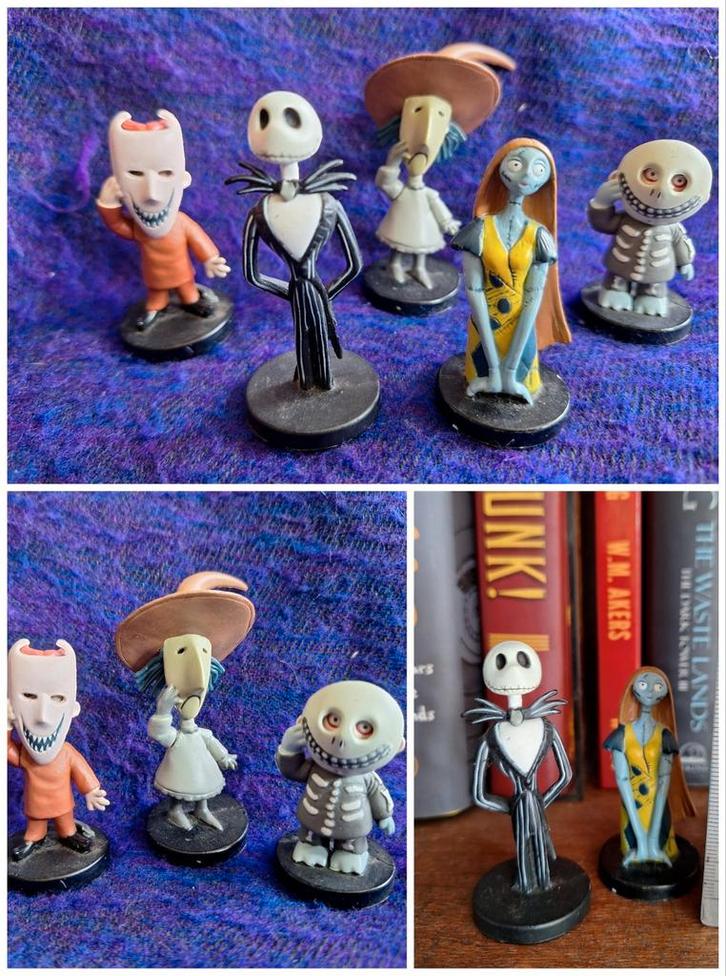 Vintage Nightmare Before Christmas figuurset – Jack, Sally, Verzamelen, Beelden en Beeldjes, Zo goed als nieuw, Fantasy, Ophalen of Verzenden