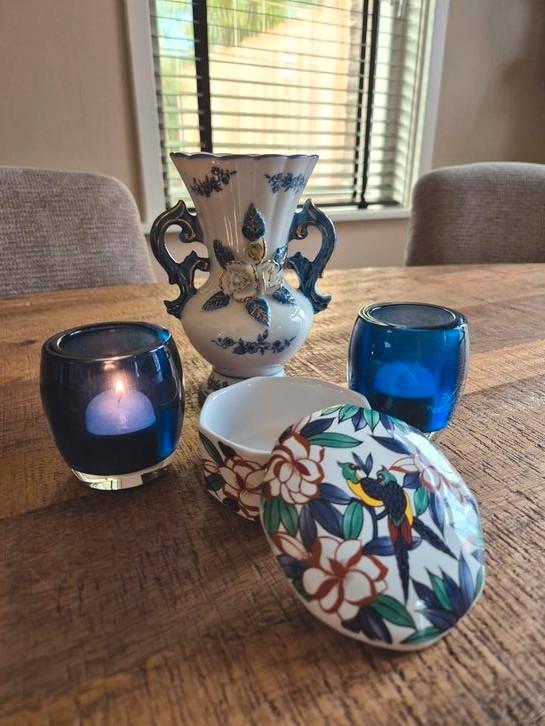 Tafeldecoratie, Huis en Inrichting, Woonaccessoires | Kandelaars en Kaarsen, Zo goed als nieuw, Minder dan 25 cm, Overige materialen