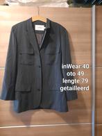 Inwear getailleerde blazer grijs maat 40, Kleding | Dames, Jasjes, Kostuums en Pakken, Gedragen, Grijs, Maat 38/40 (M), Ophalen of Verzenden