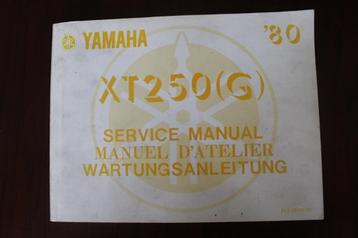 YAMAHA XT250 1980 service manual wartungsanleitung XT 250