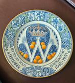 Wandbord 40 jaar Wilhelmina, Verzamelen, Koninklijk Huis en Royalty, Ophalen of Verzenden, Zo goed als nieuw, Servies