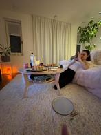 Coffee table - 80cm round oak veneer IKEA JAKOBSFORS, Huis en Inrichting, Ophalen, 50 tot 100 cm, Rond, 50 tot 100 cm