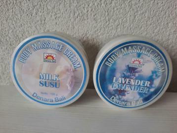 NIEUW! 2x Body Massage Cream Denara Bali Indonesië 100 ml.