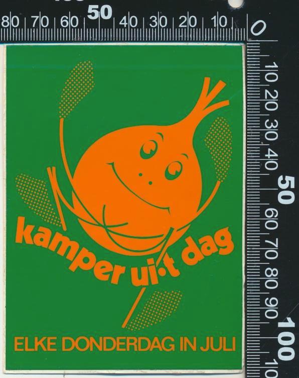 Sticker: Kamper Uit Dag (2), Verzamelen, Stickers, Zo goed als nieuw, Bedrijf of Vereniging, Verzenden