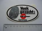 sticker oud BURSTNER caravan camper auto gezocht oldtimer, Verzamelen, Verzenden, Zo goed als nieuw, Bedrijf of Vereniging