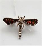 Mooie broche libelle met glitters (7948-5551), Ophalen, Gebruikt, Overige kleuren, Overige materialen