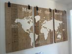 3 luik wereldkaart 120x210cm, Huis en Inrichting, Ophalen, Zo goed als nieuw