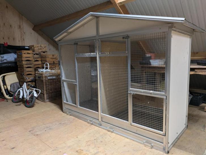 Vogelkooi, Dieren en Toebehoren, Vogels | Hokken en Kooien, Gebruikt, Vogelkooi, Aluminium, Ophalen
