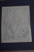 Wonseradeel te Franeker. Antiek landkaartje., Ophalen of Verzenden