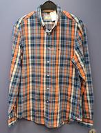 Dockers overhemd oranje blauw wit geruit mt M nr 41270, Blauw, ., Zo goed als nieuw, Dockers