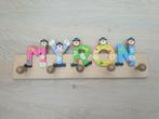Leuke houten kinder kapstok met naam MYRON, Ophalen of Verzenden, Zo goed als nieuw, Kapstokje