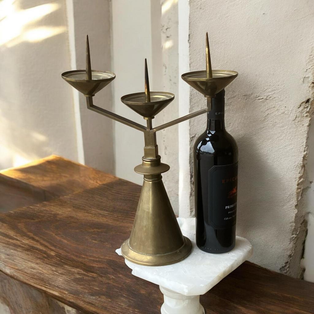 Amsterdamse School Art Deco Kandelaar - 39cm, Ophalen of Verzenden, Koper of Brons