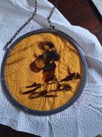 Oude glas in lood raamdecoratie, Gebruikt, Minder dan 80 cm, Ophalen of Verzenden, Minder dan 80 cm