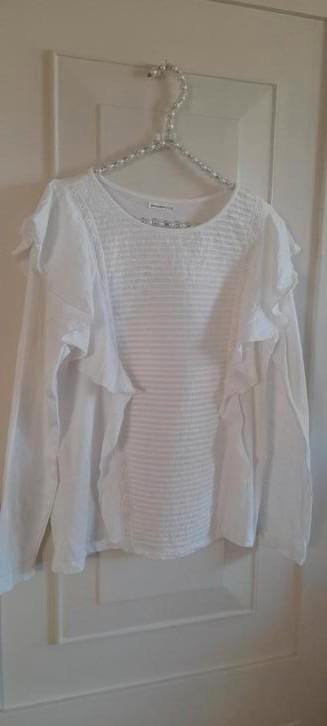 Encuentro Ibiza Bohemian blouse in spierwit 100% cotton XL beschikbaar voor biedingen