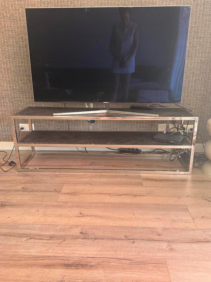 Richmond TV-meubel Blackbone Eikenhout en Staal,, Huis en Inrichting, Kasten | Televisiemeubels, Zo goed als nieuw, Minder dan 100 cm
