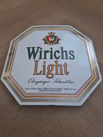 Emaille Reclame bier bord Wirichs Light Duits pils, Verzamelen, Biermerken, Ophalen of Verzenden, Zo goed als nieuw, Reclamebord, Plaat of Schild