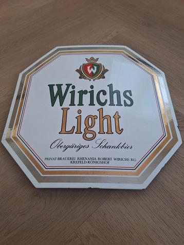 Emaille Reclame bier bord Wirichs Light Duits pils  beschikbaar voor biedingen