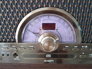 Coole retro ION stereo vintage replica NIEUW cd,usb,cassette beschikbaar voor biedingen