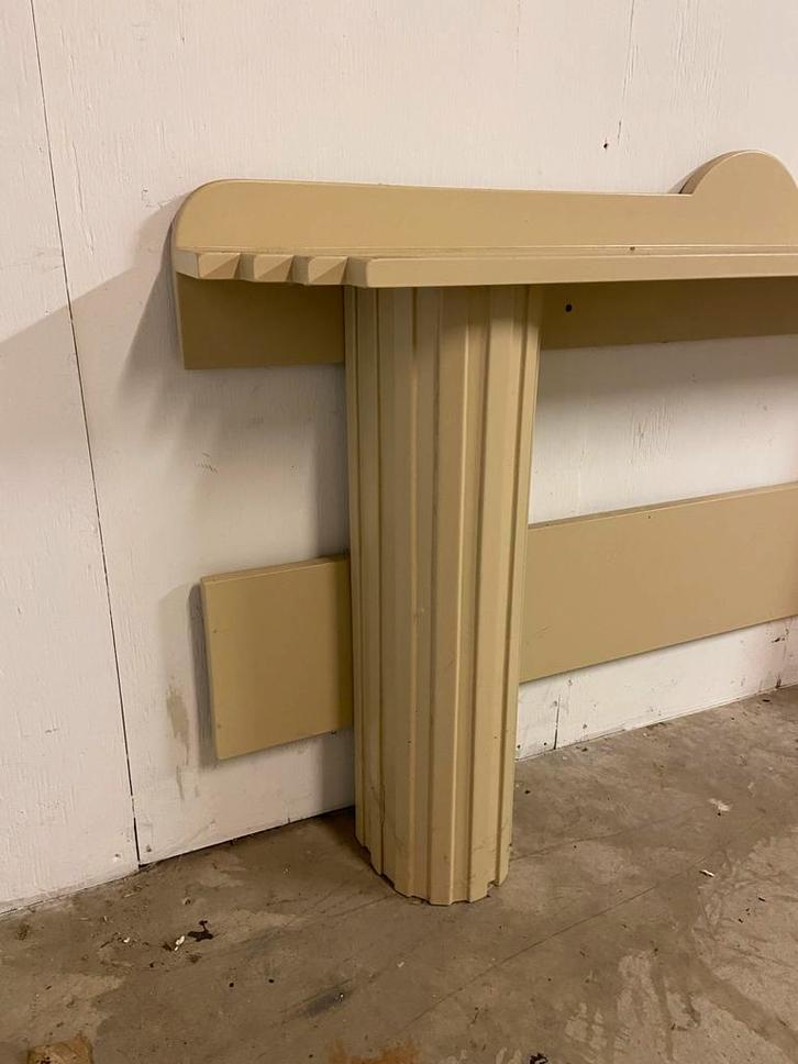 Art Deco Beige Sidemeubel - 123cm Breed, Huis en Inrichting, Slaapkamer | Bedden, Gebruikt, 120 cm, Beige, Ophalen of Verzenden