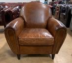 Prachtige Chesterfield Fauteuil Cognac Bruin., Gebruikt, Chesterfield, Ophalen of Verzenden, 75 tot 100 cm