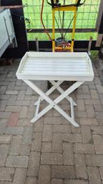 bijzettafel met dienblad, Huis en Inrichting, Tafels | Bijzettafels, Gebruikt, 55 tot 75 cm, Rechthoekig, Hout