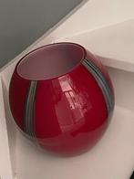 Design vaas van glas merk Loranto, Huis en Inrichting, Ophalen, Minder dan 50 cm, Rood, Glas