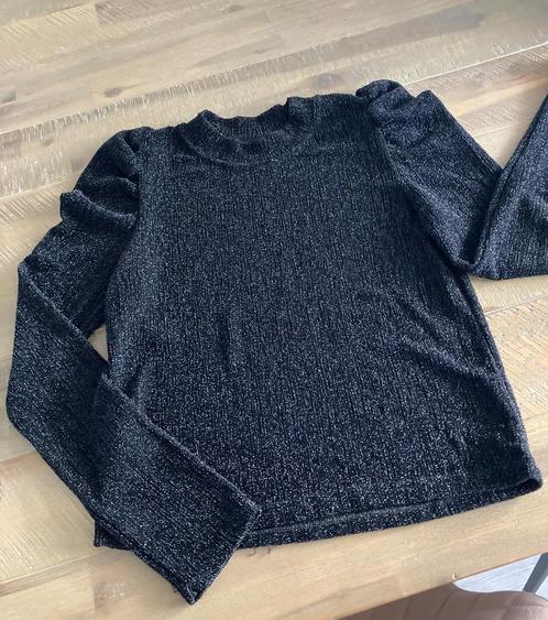 Prachtige antraciet top met glitters , maat S 36, Kleding | Dames, Tops, Zo goed als nieuw, Maat 36 (S), Grijs, Lange mouw, Ophalen