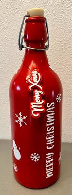 Kerstfles met decoratie, Ophalen of Verzenden, Zo goed als nieuw