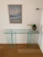 Glazen Sidetable - Design & Modern - 130x40x75 cm, Gebruikt, 100 tot 150 cm, Ophalen of Verzenden, Glas
