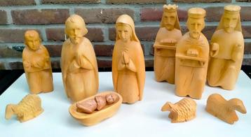 Houten Kerst Beelden Groep TBV Kerststal / Kerst kribbe beschikbaar voor biedingen