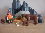 Playmobil bruine beer met 3 jongen, Ophalen of Verzenden, Zo goed als nieuw, Complete set