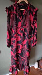 Norah zgan zwart rode jurk mt 46, Overige kleuren, Maat 46/48 (XL) of groter, Ophalen of Verzenden, Zo goed als nieuw