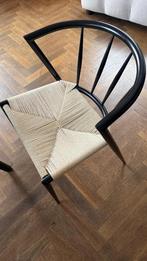 Zwarte stoelen met rieten zitting (6) - ophalen voor 25 feb, Huis en Inrichting, Stoelen, Ophalen, Zwart, Nieuw, Eén