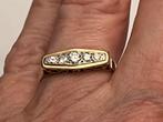 Art Deco gouden ring heldere Diamant, Verzenden, Zo goed als nieuw, 17 tot 18, Met edelsteen