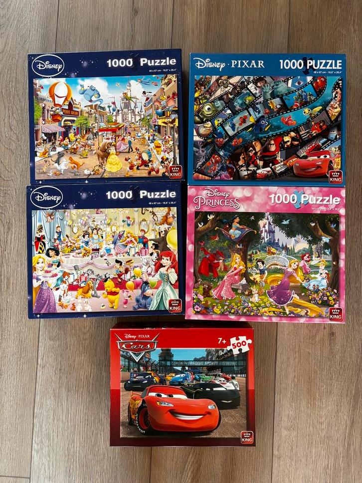 Disney King puzzels, Hobby en Vrije tijd, Denksport en Puzzels, Zo goed als nieuw, Legpuzzel, 500 t/m 1500 stukjes, Ophalen of Verzenden