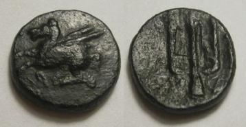Griekse munt Corinth AE19 -Pegasos / trident -  4th cent. BC beschikbaar voor biedingen