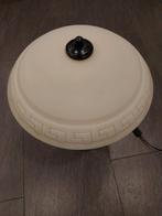 Dressoir lamp  bruin, kap creme wit met kabel aan / uit knop, Ophalen, Zo goed als nieuw