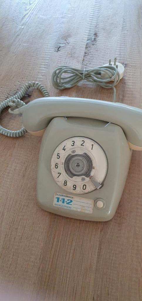 Vintage Draaitelefoon Grijs, Audio, Tv en Foto, Radio's, Gebruikt, Radio, Ophalen of Verzenden