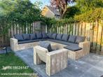 Steigerhout Hoekbank Tuinmeubels Binnen 5 werkdagen Tuinbank, Ophalen of Verzenden, Nieuw, Steigerhout, Bijzettafel