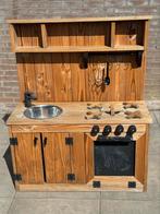 Handgemaakte houten buiten (of binnen) speelkeuken, Ophalen, Zo goed als nieuw, Hout, Speelkeuken