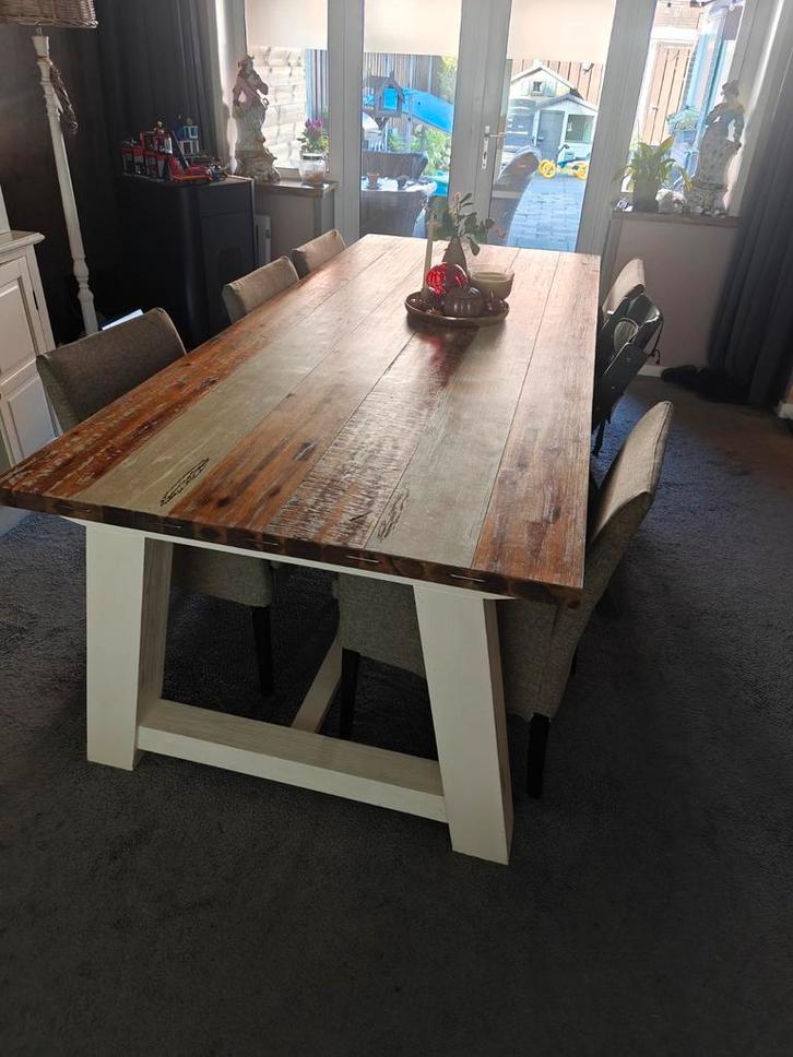 Landelijke eet- en salontafel Cortena, Huis en Inrichting, Complete inboedels, Ophalen