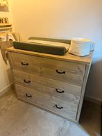 Hele mooie commode van steigerhout met wandplank, Kinderen en Baby's, Kinderkamer | Commodes en Kasten, Ophalen, 50 tot 70 cm